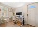 Bright office space with natural light, modern desk, and cozy decor at 1013 N Bask Dr, Tampa, FL 33603