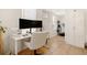 Contemporary office space with desk and storage cabinets at 1013 N Bask Dr, Tampa, FL 33603