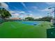 Well-maintained tennis courts with vibrant green and blue surfaces, ideal for sports and recreation at 1065 Tartan Dr # C, Palm Harbor, FL 34684