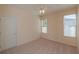 Cozy carpeted bedroom with ample natural light from two windows, creating a bright and inviting space at 1126 Haley Ln, Dunedin, FL 34698