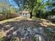 The backyard showing a fence that adds privacy and encloses the property at 1675 13Th S Ave, St Petersburg, FL 33712