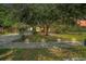 Charming single-story home with mature trees and a well-maintained lawn, front entry and long driveway at 1813 Nova Dr, Valrico, FL 33596