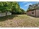 Spacious backyard with partial fencing surrounding the perimeter of the home at 1920 E Chelsea St, Tampa, FL 33610