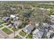 Residential aerial view of homes, mature trees, and street; perfect neighborhood setting at 2015 3Rd S St, St Petersburg, FL 33705