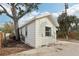 Charming home exterior featuring white siding, cute windows, and mature landscaping at 2015 3Rd S St, St Petersburg, FL 33705