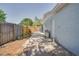 Backyard with a new concrete pad and fencing at 4700 Chancellor Ne St, St Petersburg, FL 33703