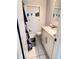 Bathroom featuring a vanity with a marble countertop and modern fixtures at 4812 Bonita Vista Dr, Tampa, FL 33634