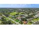 Wide angle aerial view of houses in a residential neighborhood at 5340 Denver Ne St, St Petersburg, FL 33703