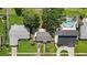 Aerial view of a home with a well-manicured lawn and inground pool at 5340 Denver Ne St, St Petersburg, FL 33703