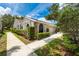 Well-maintained home featuring a lush green hedge, walkway and attached garage at 5524 Salem Square N Dr, Palm Harbor, FL 34685