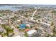Aerial view of a community pool and proximity to the intercoastal waterway at 600 71St Ave # 18, St Pete Beach, FL 33706