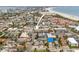 Aerial view showing the complex and neighborhood and beach nearby at 600 71St Ave # 18, St Pete Beach, FL 33706