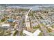 Aerial view of a community pool and proximity to the city at 600 71St Ave # 18, St Pete Beach, FL 33706