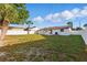 Expansive back yard featuring healthy grass, a privacy fence and mature trees, perfect for relaxation and outdoor activities at 8418 Westridge Dr, Tampa, FL 33615