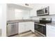 A modern kitchen equipped with sleek stainless steel appliances at 9524 Newdale Way # 101, Riverview, FL 33578