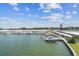 Picturesque aerial view of the condos with boat slips and waterfront views, perfect for relaxation at 1 Boca Ciega Point Blvd # 310, St Petersburg, FL 33708