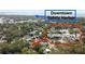 Aerial view of the home's location in Safety Harbor with proximity to the water at 1304 Withlacoochee St, Safety Harbor, FL 34695