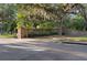 Entrance to Philippe Park with stone signage and manicured landscaping at 1304 Withlacoochee St, Safety Harbor, FL 34695