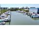 Picturesque boat marina featuring numerous slips and boats, offering waterfront lifestyle at 1332 Pasadena S Ave # 208, South Pasadena, FL 33707