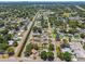This aerial image shows a neighborhood adjacent to a canal and features many trees at 1810 77Th N Ave, St Petersburg, FL 33702