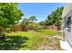 Spacious backyard with a wooden fence and lush greenery; excellent for outdoor enjoyment at 1810 77Th N Ave, St Petersburg, FL 33702