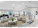 Open living room with modern furniture, a black piano, and views to other rooms at 2817 Seabreeze S Dr, Gulfport, FL 33707