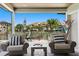 Comfortable patio seating area overlooking the waterfront at 2817 Seabreeze S Dr, Gulfport, FL 33707