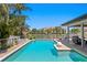 A refreshing backyard pool with waterfront views at 2817 Seabreeze S Dr, Gulfport, FL 33707