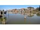 Beautiful waterfront view of houses and docks reflecting in the calm water at 2817 Seabreeze S Dr, Gulfport, FL 33707