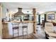 Stylish kitchen with an island, modern lighting and bar stool seating at 2912 Case Ave, Bradenton, FL 34207