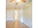 The bedroom has hard wood floors, lots of natural light, and a closet for storage at 3002 W Cleveland St # C3, Tampa, FL 33609