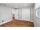 The bedroom has hardwood flooring, windows, and closets for plenty of storage at 3019 Park N St, St Petersburg, FL 33710