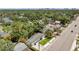 Home with landscaping, and neighborhood, from an aerial view at 4019 W Bay To Bay Blvd, Tampa, FL 33629