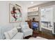 Cozy sitting area with comfortable armchairs, mini fridge, and stylish decor at 4019 W Bay To Bay Blvd, Tampa, FL 33629