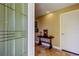 Inviting entryway features a decorative door and stylish tile flooring, creating a warm welcome at 4174 14Th Ne Ln, St Petersburg, FL 33703