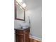 Modern bathroom featuring a vessel sink, custom vanity, and elegant fixtures at 4512 Cheval Blvd, Lutz, FL 33558