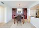 Inviting dining area with custom built-in cabinets, and seating for four offers a comfortable space at 100 Pierce St # 910, Clearwater, FL 33756