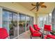 Enjoy outdoor living on this balcony featuring ceiling fan and stunning views at 1200 Country Club Dr # 6302, Largo, FL 33771