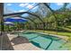 Screened pool with brick patio, lush landscaping, and plenty of room for outdoor enjoyment at 13598 Park Blvd, Seminole, FL 33776