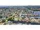 Aerial view of waterfront neighborhood with homes along canals and waterway access at 1382 52Nd Ne Ave, St Petersburg, FL 33703