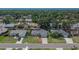 Scenic aerial shot of a single-story home with manicured lawn and landscaping, nestled in a quiet neighborhood at 1801 Sagebrush Rd, Plant City, FL 33566