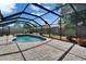 Relax in this screened-in pool area with beautiful brick pavers and lush backyard landscaping at 1801 Sagebrush Rd, Plant City, FL 33566