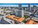 Attractive aerial view of a multi-Gathering complex with orange tile roofs and surrounding urban environment at 200 4Th S Ave # 229, St Petersburg, FL 33701