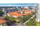 Wonderful aerial view of multi-Gathering complex with orange tile roofs, lush landscaping, and surrounding urban environment at 200 4Th S Ave # 229, St Petersburg, FL 33701
