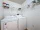 Laundry room featuring a washer, dryer, and wire shelving for storage at 200 4Th S Ave # 229, St Petersburg, FL 33701