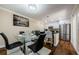 Open dining area with glass table, chairs, and kitchen access; ideal for entertaining at 2706 11Th Ct, Palm Harbor, FL 34684