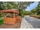 Cozy gazebo nestled in a scenic neighborhood, perfect for relaxation and outdoor enjoyment at 2706 11Th Ct, Palm Harbor, FL 34684