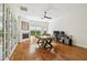 Spacious game room with fireplace, pool table, and hardwood floors at 4313 W Beachway Dr, Tampa, FL 33609
