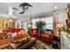 Bright living room with stylish decor, and an open layout, perfect for relaxed gatherings and everyday living at 601 Patricia Ave, Dunedin, FL 34698