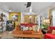 Bright living room with a neutral color palette, creating a warm and inviting space for relaxing and entertaining guests at 601 Patricia Ave, Dunedin, FL 34698